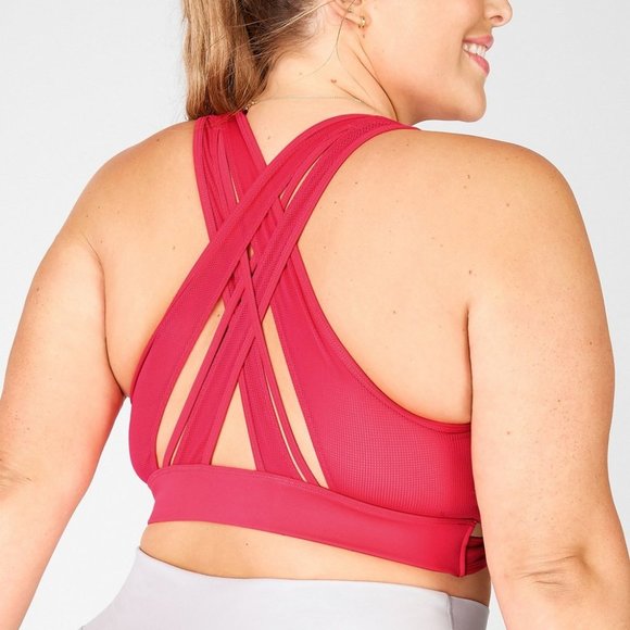 Fabletics Faye size Plus 2X -Medium Impact sports bra in white - Picture 7 of 7
